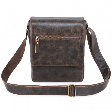  Мужская кожаная сумка "Вильнюс" (коричневая наппа) 