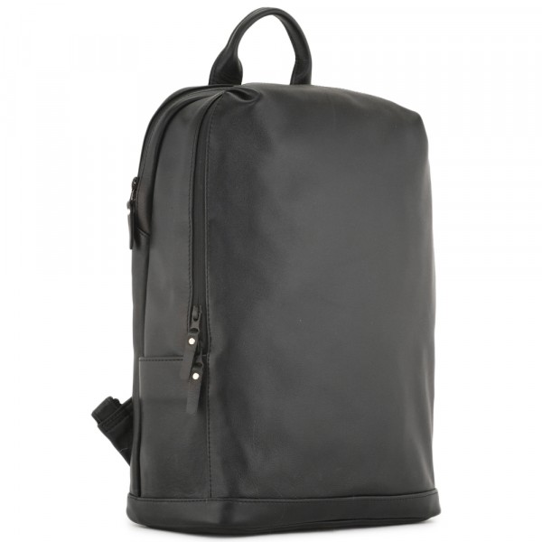 Кожаный рюкзак "Молибден" (черный). фото 1