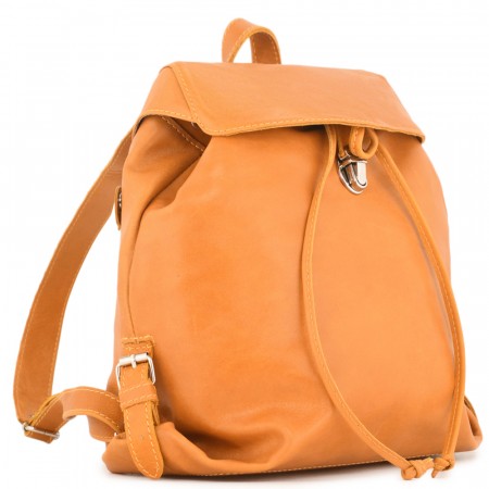  Женский кожаный рюкзак "Паулина" (желтый) 