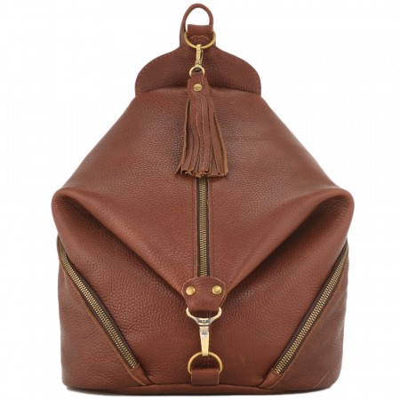 Женский кожаный рюкзак "Афродита" (фактура коричневый)