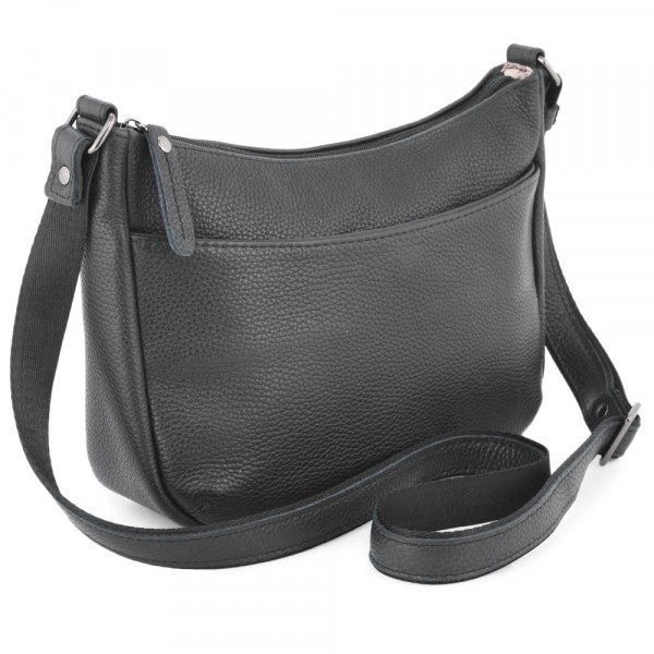 Женская кожаная сумка "Нева" (фактура чёрный). фото 1