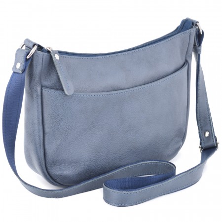 Женская кожаная сумка "Нева" (джинс)