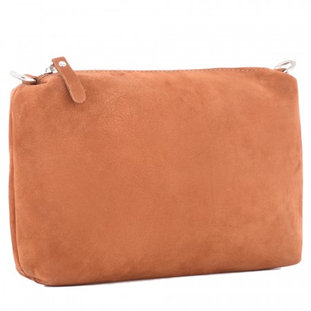 Кожаная косметичка "Лорен" (рыжая)