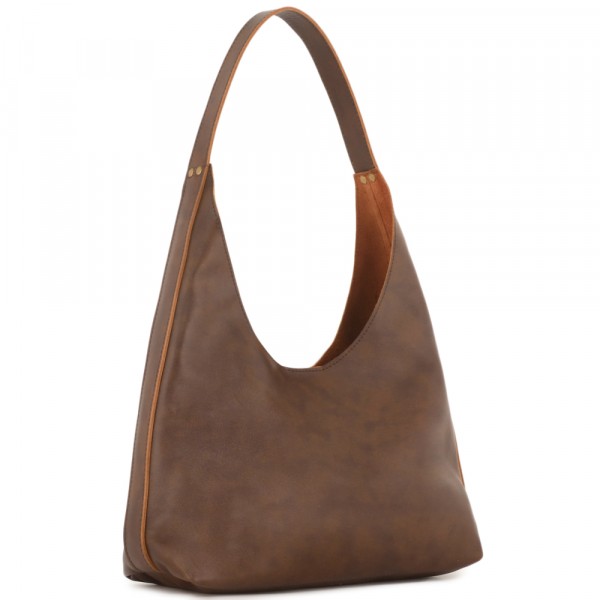 Женская кожаная сумка-шоппер "Ямайка" (коричневая) . фото 1