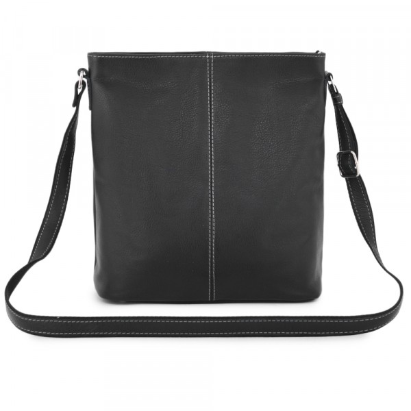 Женская кожаная сумка "Долорес" (черный). фото 1