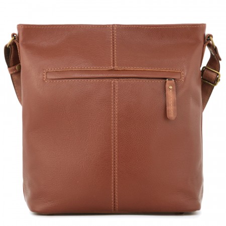 Женская кожаная сумка "Долорес" (коньяк)