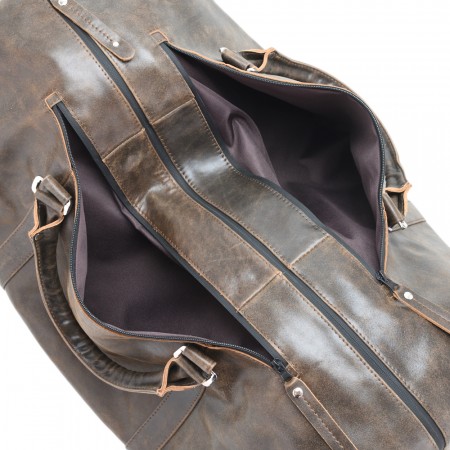 Кожаная дорожно-спортивная сумка "Англия БИГ" (коричневая наппа)