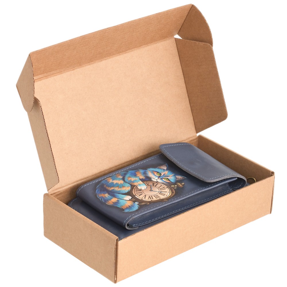 Кожаная косметичка "Лорен" (рыжая)