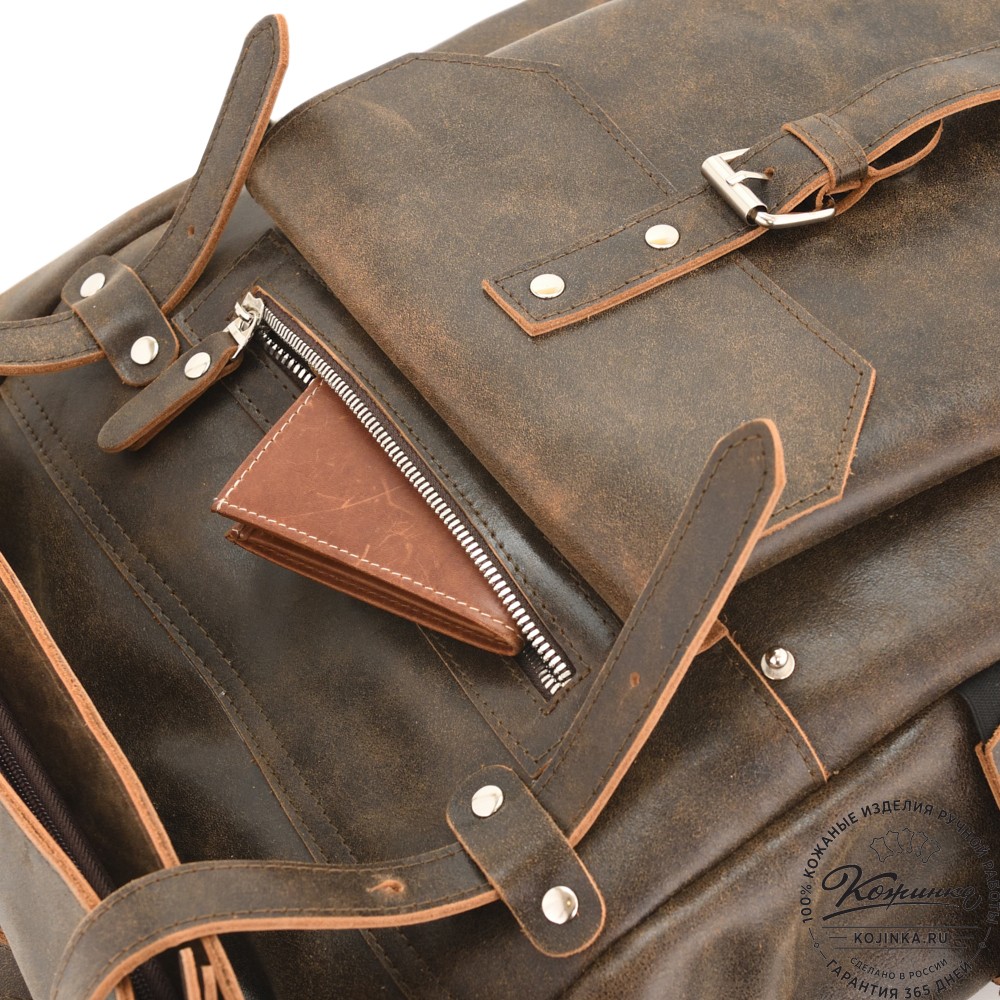 Мужской кожаный рюкзак "Орландо" (коричневая наппа)