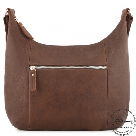 Женская кожаная сумка "Сабрина" (фактура коричневая)