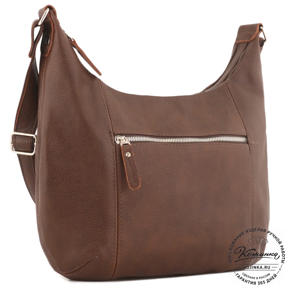 Женская кожаная сумка "Сабрина" (фактура коричневая)