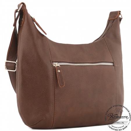 Женская кожаная сумка "Сабрина" (фактура коричневая)