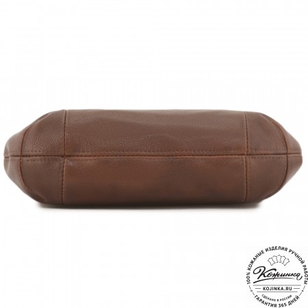 Женская кожаная сумка "Сабрина" (фактура коричневая)