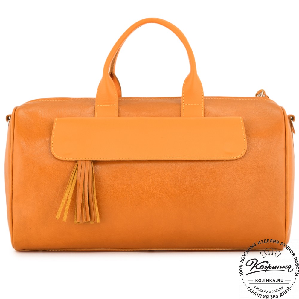  Женская кожаная сумка "Византия" (желтый)