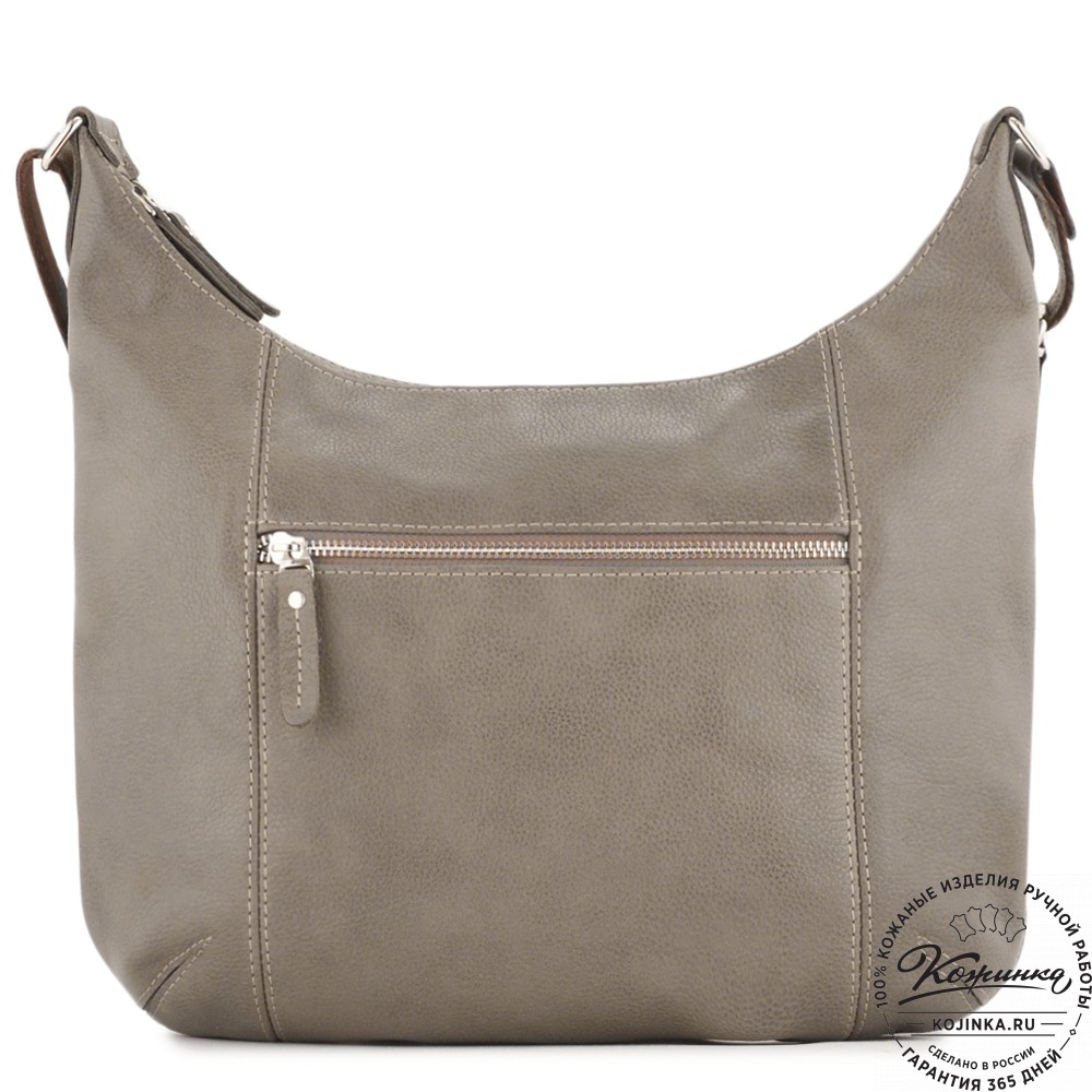 Женская кожаная сумка "Сабрина" (фактура серая)