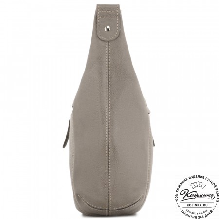 Женская кожаная сумка "Сабрина" (фактура серая)