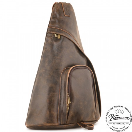 Кожаный рюкзак "Фобос" (коричневая наппа)