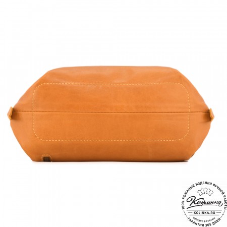  Женский кожаный рюкзак "Паулина" (желтый) 