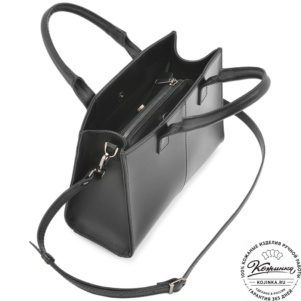 Женская кожаная сумка "Анабель" (черная)