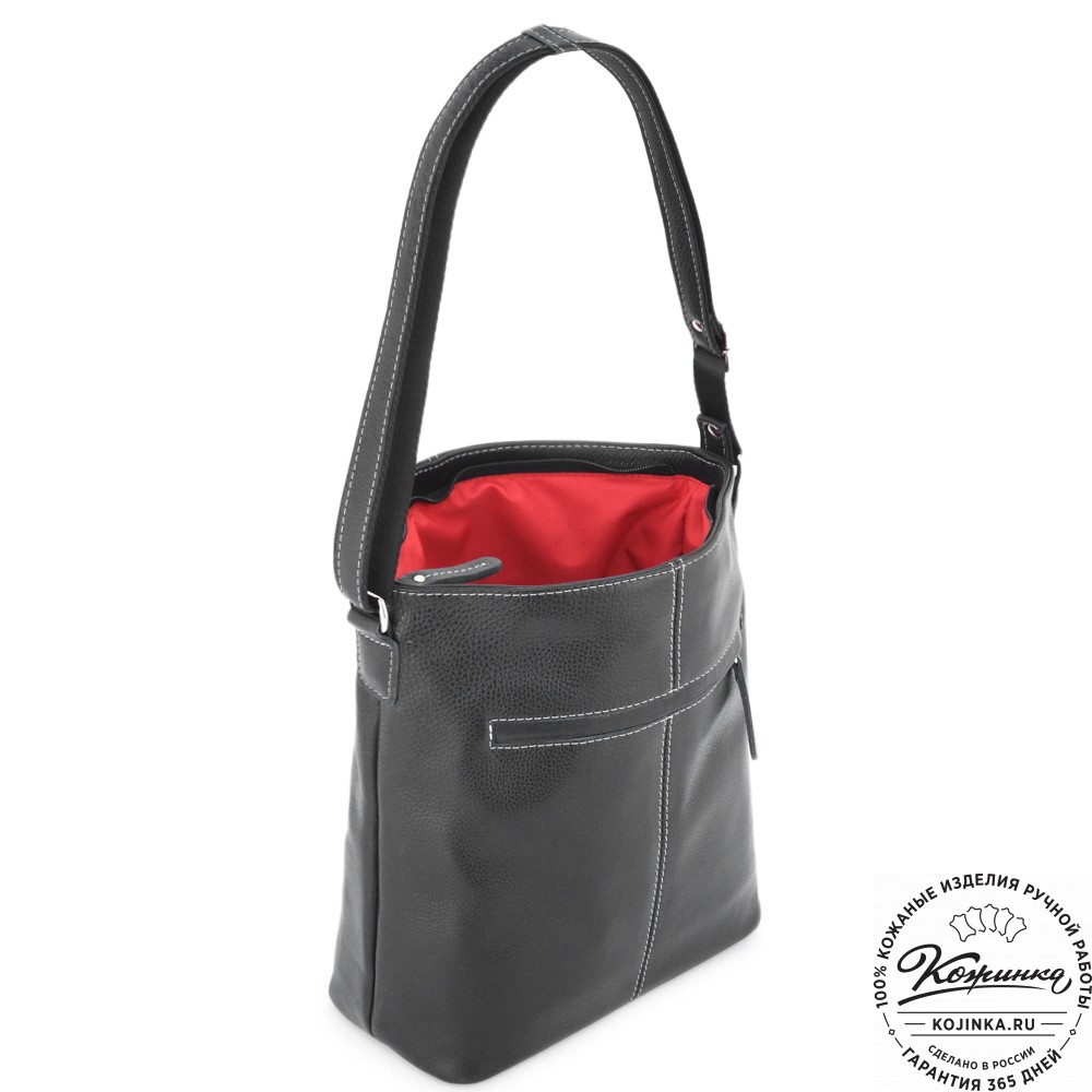 Женская кожаная сумка "Долорес" (черный)