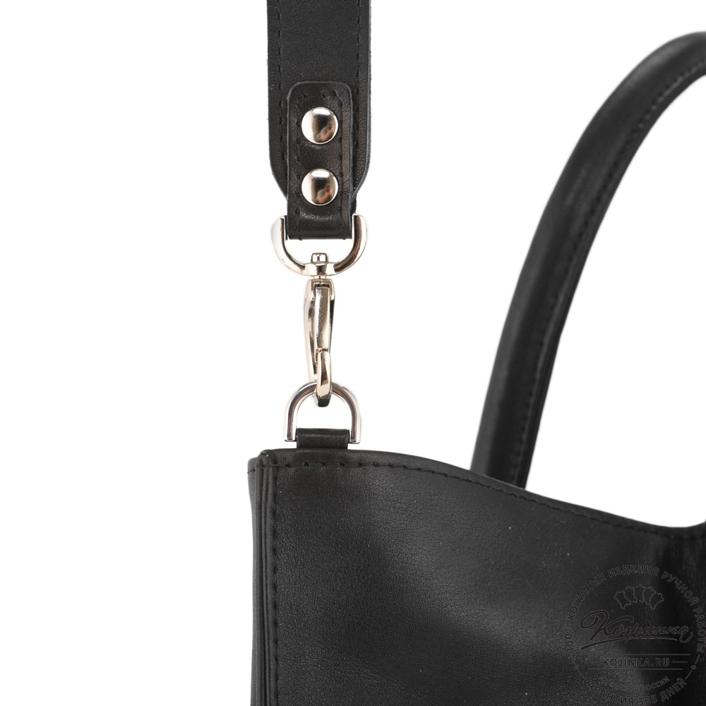 Женская кожаная сумка "Лира" (черный)