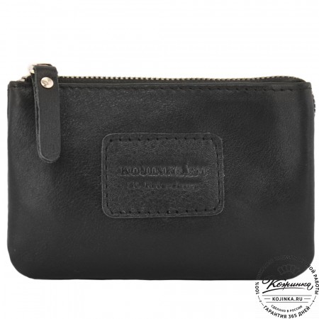 Кожаный кошелек "Солярис" (черный)