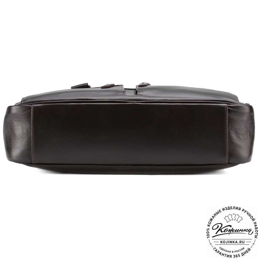 Кожаная деловая сумка "Гофман" (коричневая) 