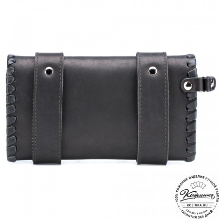 Кожаный клатч "Смит" (чёрный)