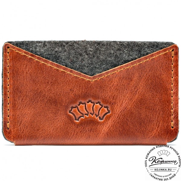 Держатель для пластиковых и банковских карт "Эрик" (рыжий) . фото 1