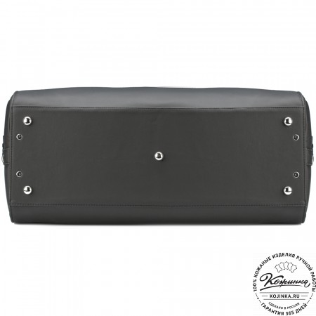 Кожаный дорожный саквояж "Гарри" (чёрный)