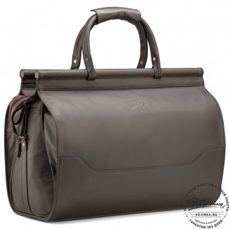Кожаный дорожный саквояж "Гарри" (коричневый)