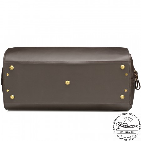 Кожаный дорожный саквояж "Гарри" (коричневый)