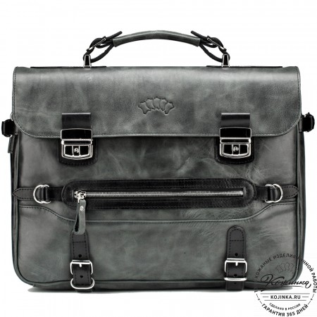 Кожаный портфель "Сталкер" (черный антик)