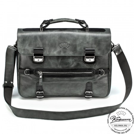 Кожаный портфель "Сталкер" (черный антик)