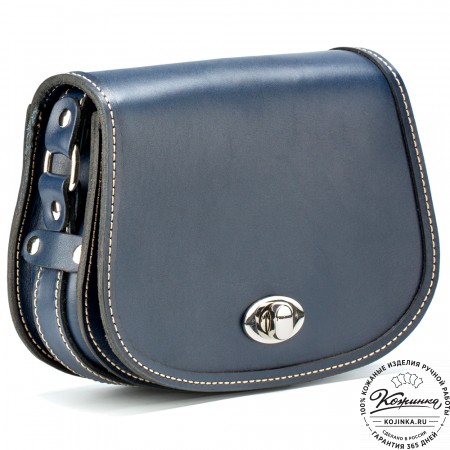 Женская кожаная сумка "Вивьен" (синяя)