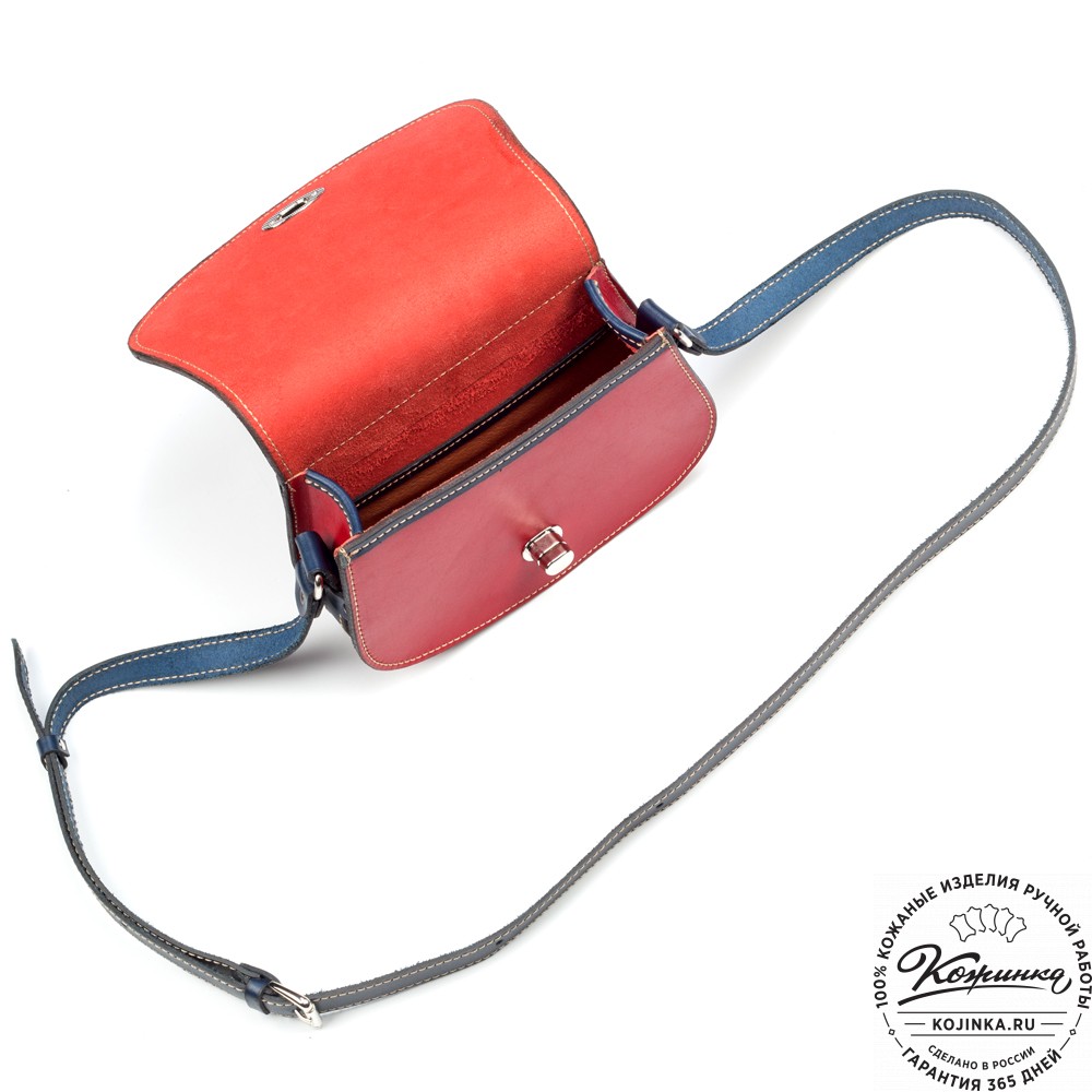 Женская кожаная сумка "Вивьен" (красная)