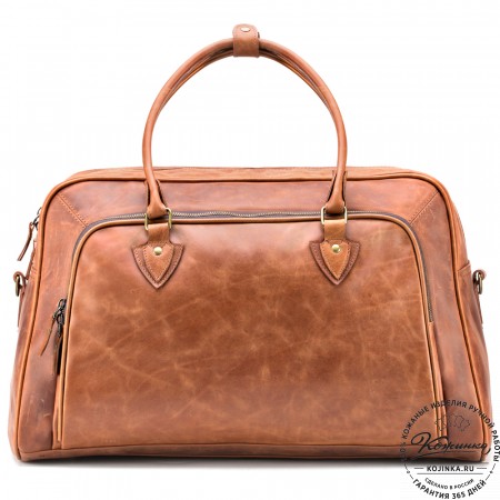 Кожаная дорожная сумка "Бруклин" (коричневый крейзи)