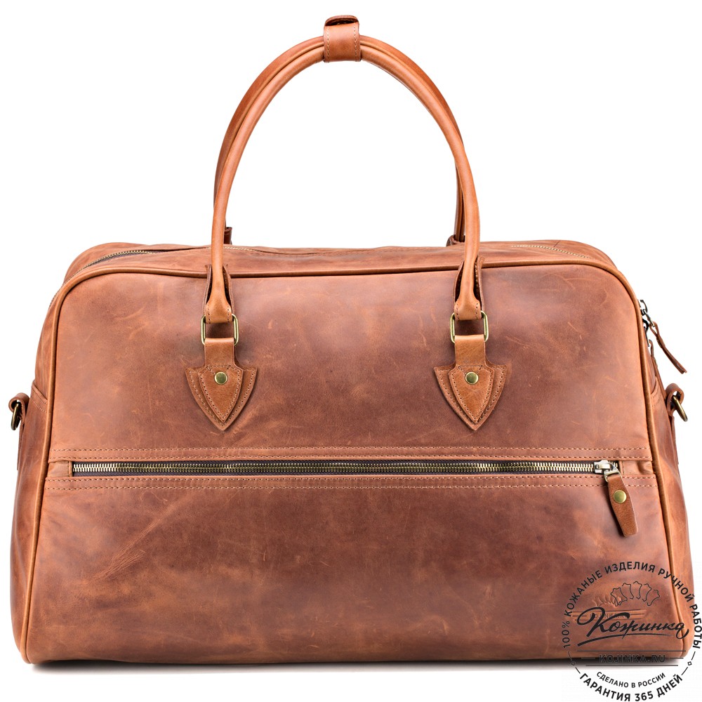 Кожаная дорожная сумка "Бруклин" (коричневый крейзи)