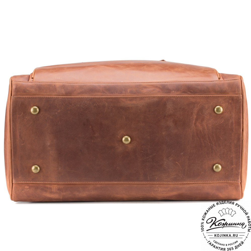 Кожаная дорожная сумка "Бруклин" (коричневый крейзи)