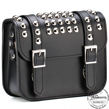 Женская кожаная сумка "Наоми" (чёрная)