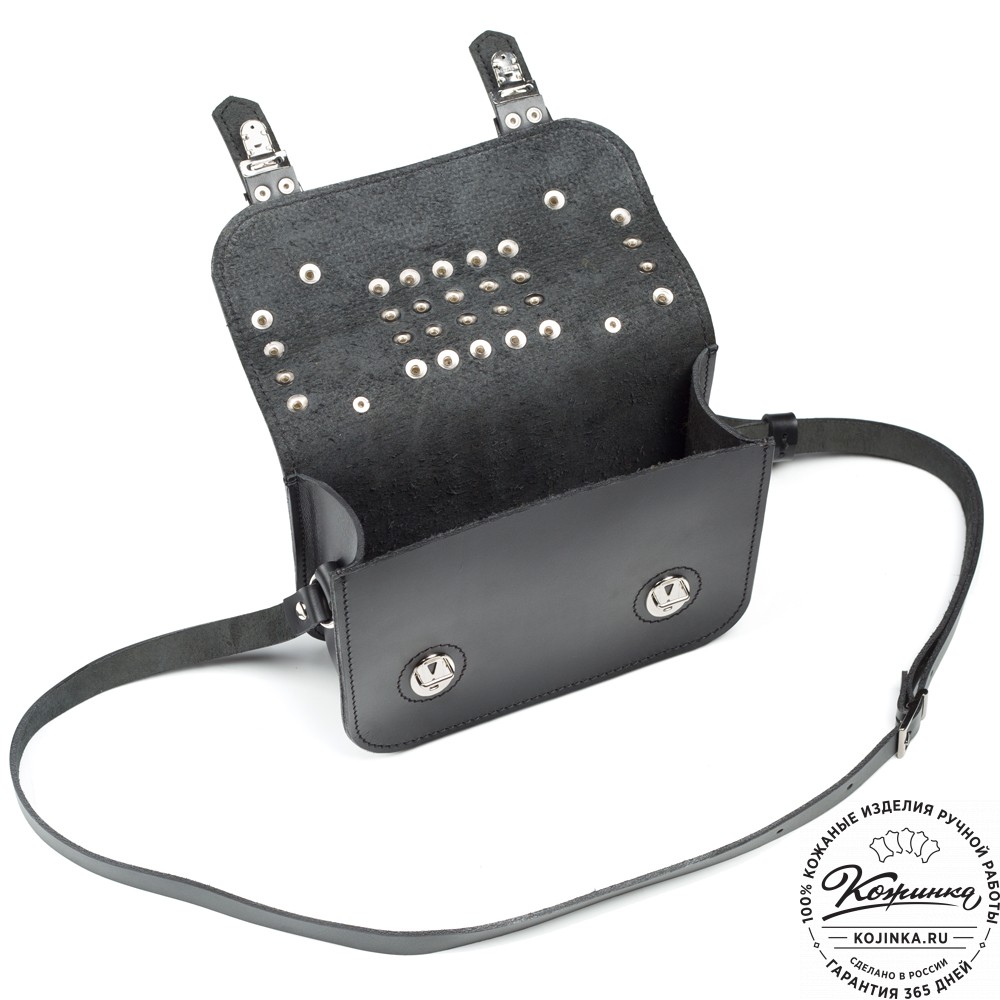 Женская кожаная сумка "Наоми" (чёрная)