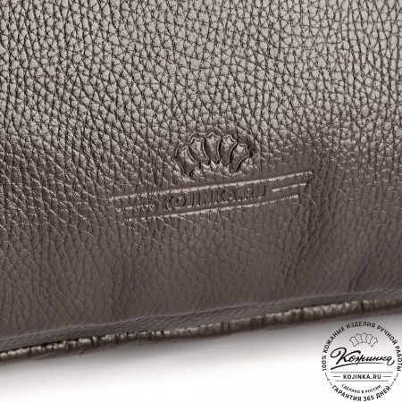 Кожаная сумка-рюкзак "Бигмэн" (тёмно-коричневая)