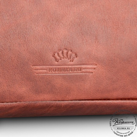 Кожаная деловая сумка "Диего" (рыжий антик)