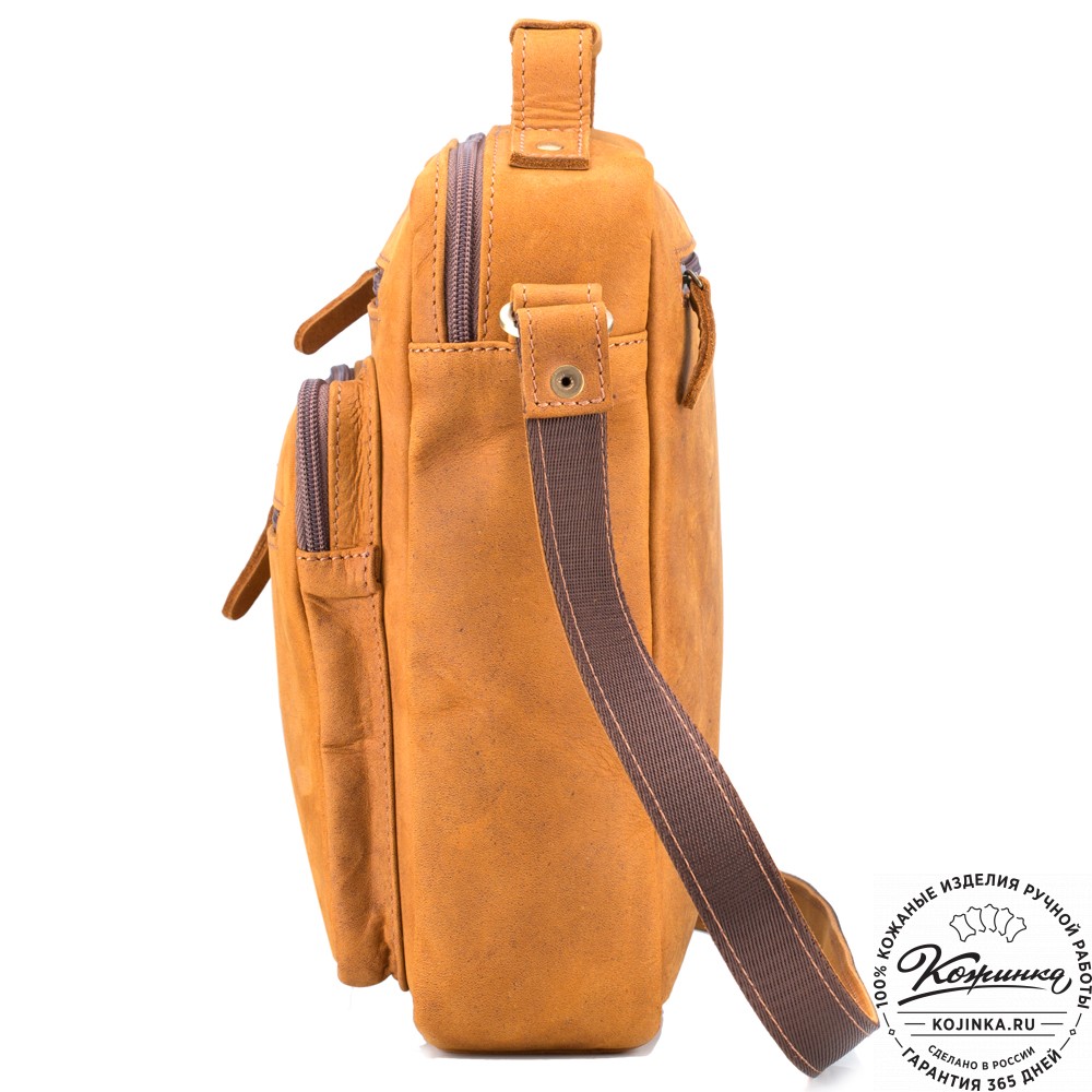 Кожаная сумка "Гектор" (рыжий крейзи)