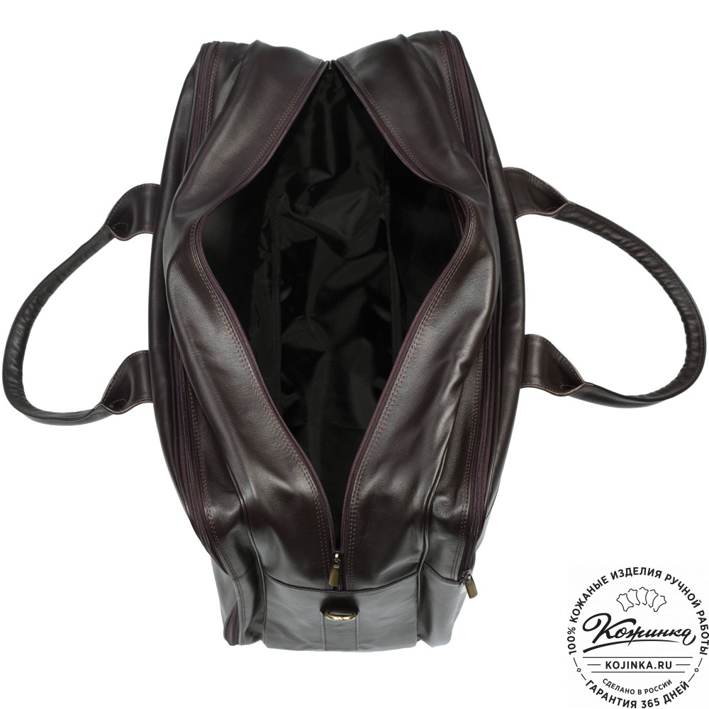 Кожаная дорожная сумка "Дилан" (коричневая) 