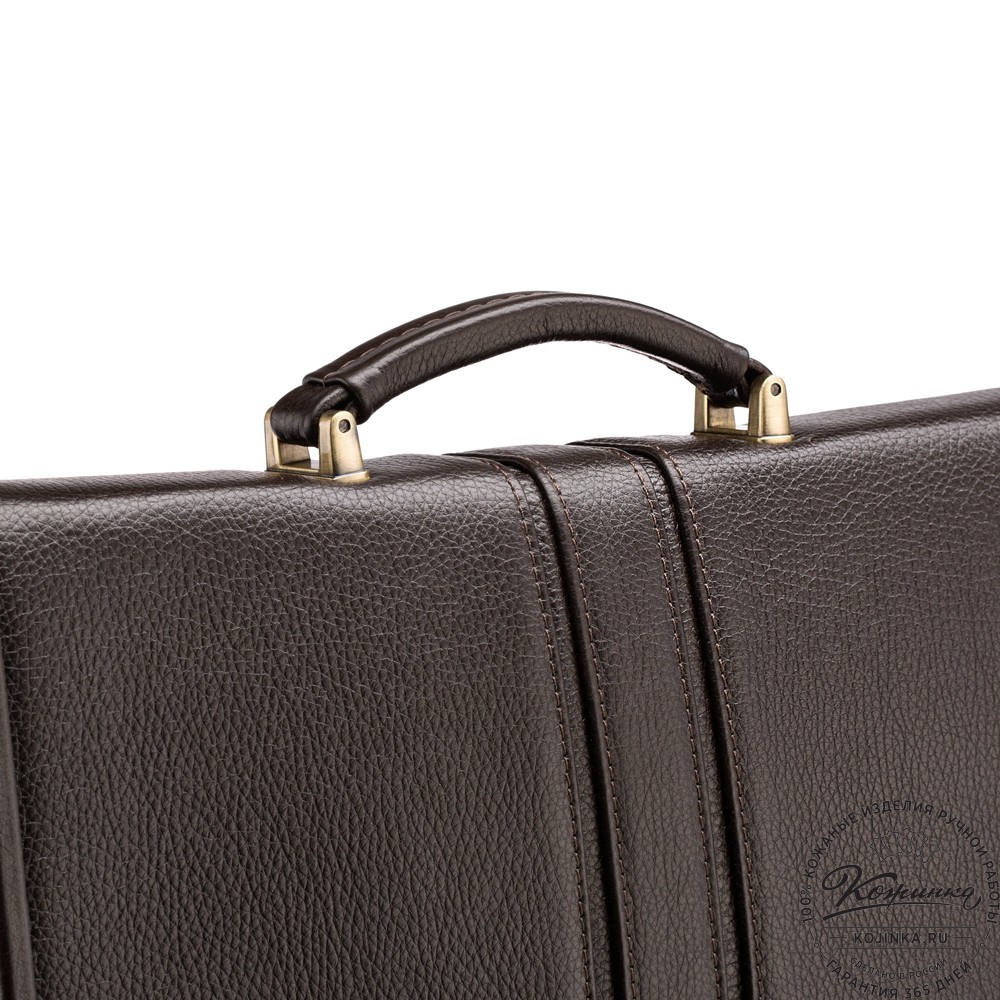 Кожаный портфель "Салерно" (тёмно-коричневый)