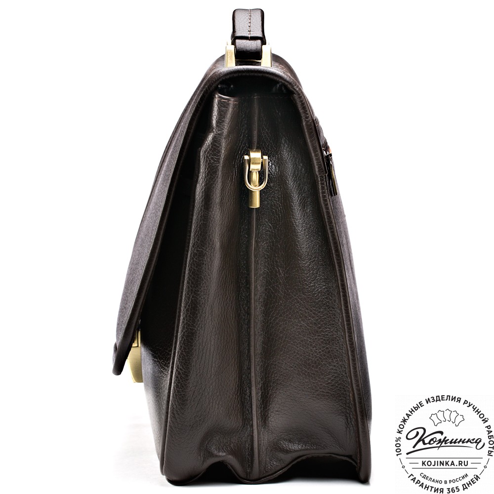 Кожаный портфель "Салерно" (тёмно-коричневый)