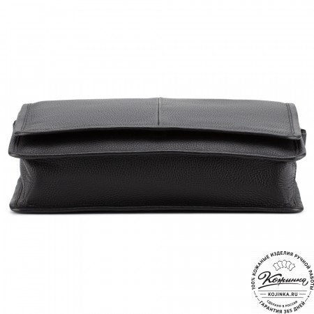 Кожаная сумка "Винсент" (чёрная)