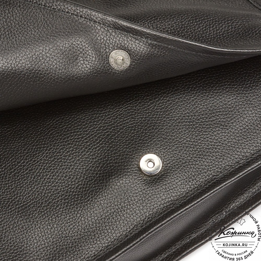 Кожаная сумка "Винсент" (чёрная)