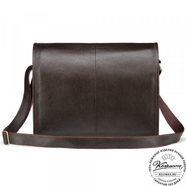 Кожаная сумка "Винсент" (темно-коричневая). фото 1